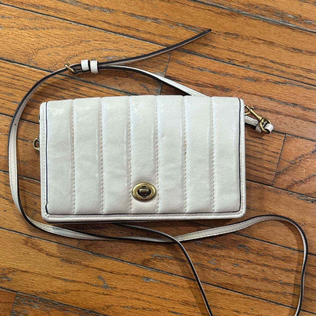 Coach Ivory Quilted Crossbody Bag